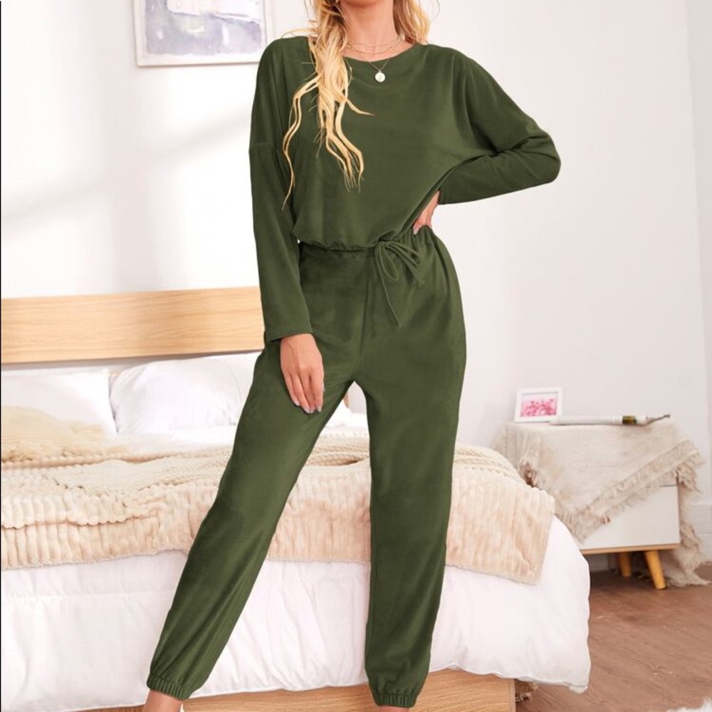 Army green jumpsuit